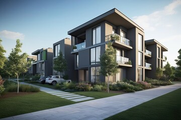 Stylish Minimalist Green Apartments Featuring Modern Architecture and Sustainable Design Principles