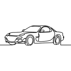 line drawing of  jdm car