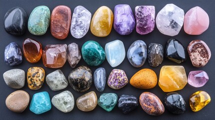 Thoughtful collection of crystal stones