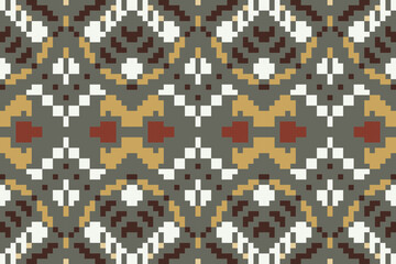Fototapeta premium Pillow Arabic Geometric Pattern Wallpaperfolk Embroidery, Aztec Geometric Ornament Print. Design for Carpet, Wallpaper, Clothing, Wrapping, Fabric