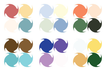 Abstract color palette Color swatches