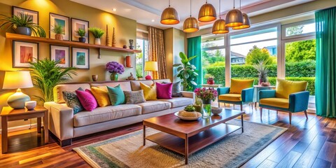 Modern interior design highlights warm living spaces complemented by stylish decor, seamlessly merging comfort with