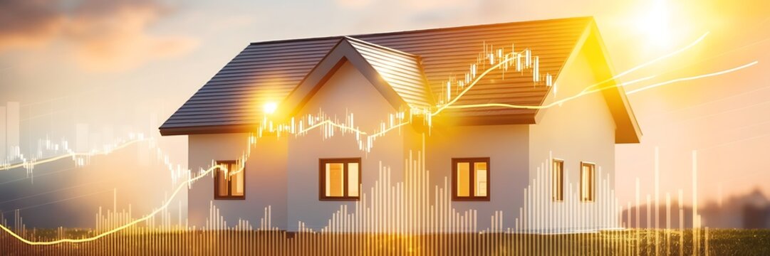 property valuations and market trends, with vibrant graphs and live updates,