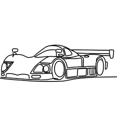 Obraz premium line drawing of jdm car