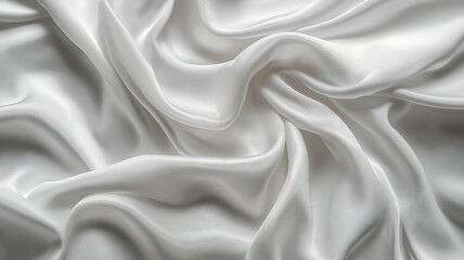 Fototapeta premium Stylish Ultra Wide Background with Textured White Silk Fabric and Liquid Flow Effects