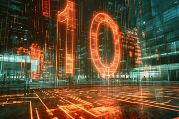 Virtual EURO symbols sketch on Los Angeles office buildings background, strategy and forecast concept. Multiexposure .generative ai