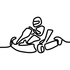 go kart line drawing