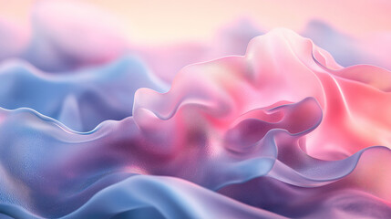 Obraz premium Aesthetic Background Featuring Soft, Flowing Ice Textures in Pastel Pinks and Blues