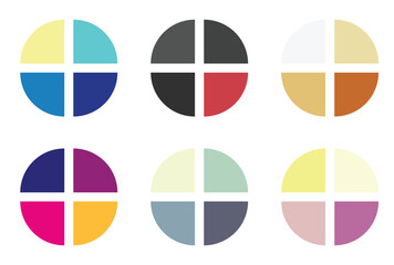 Abstract color palette Color swatches