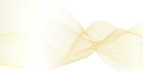 Abstract flow blend carve wave futuristic technology stripe line isolated frequency gold color carve line. seamless wave pattern glowing science flowing line graphic template background.