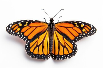 Fototapeta premium A single butterfly perched on a white surface, perfect for use in educational or scientific contexts