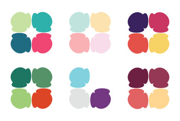 Abstract color palette Color swatches