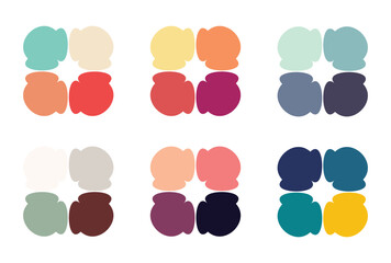 Abstract color palette Color swatches