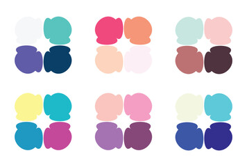 Abstract color palette Color swatches