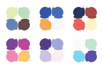 Abstract color palette Color swatches