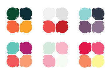 Abstract color palette Color swatches