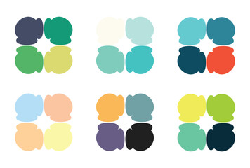 Abstract color palette Color swatches