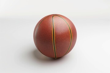 Obraz premium A close-up shot of a basketball ball on a white surface, suitable for sports-related content or design elements