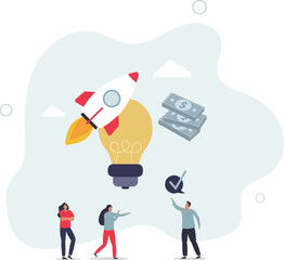 Venture capital as private equity and investors finances.flat design with people.