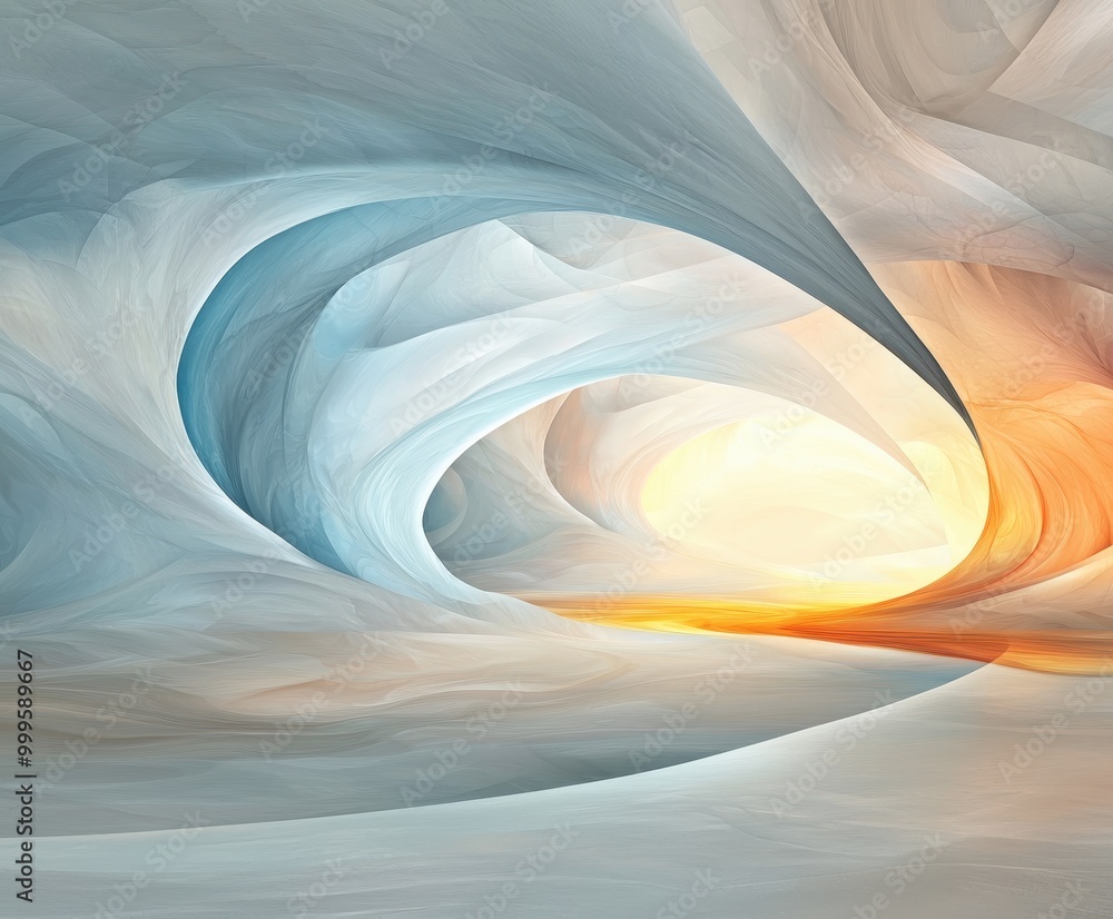Aufkleber an abstract depiction of swirling colors blending together, creating a dynamic wave-like formation w