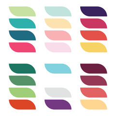 Abstract color palette Color swatches