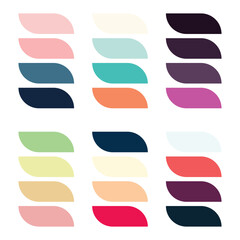 Abstract color palette Color swatches