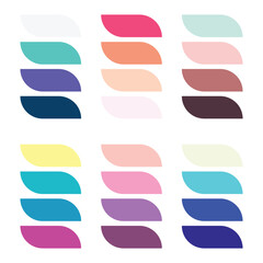 Abstract color palette Color swatches