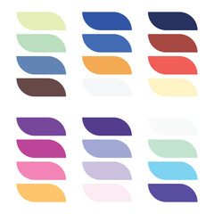 Abstract color palette Color swatches