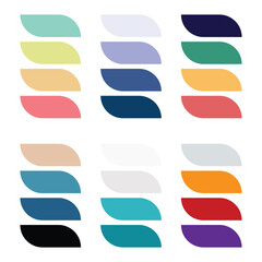 Abstract color palette Color swatches