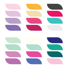 Abstract color palette Color swatches