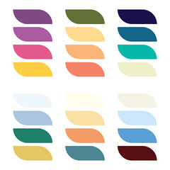Abstract color palette Color swatches