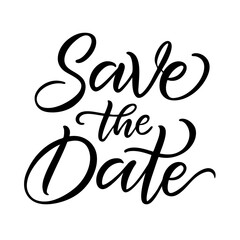 Save the Date Lettering on a isolated white background (10)