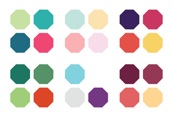 Abstract color palette Color swatches