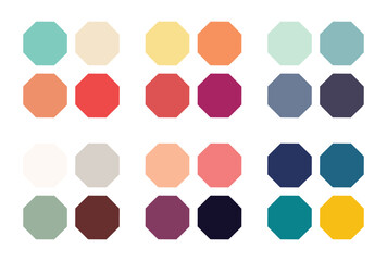 Abstract color palette Color swatches