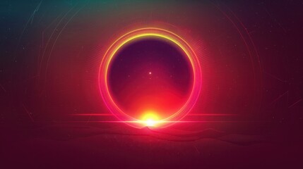 Abstract art with round motion. Circle background featuring geometric shapes.