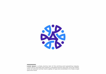 Abstract Symbol of Friendship Bonds, Community logos, Logo Elements Design