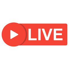 Live Stream, Streaming, Live Broadcast, Blog, Television Sign. Vector Illustration
