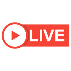 Live Stream, Streaming, Live Broadcast, Blog, Television Sign. Vector Illustration