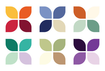 Abstract color palette Color swatches