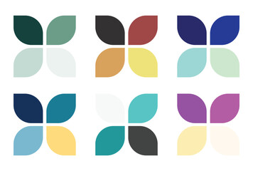 Abstract color palette Color swatches