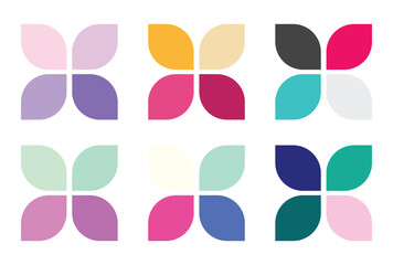 Abstract color palette Color swatches