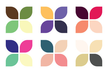 Abstract color palette Color swatches