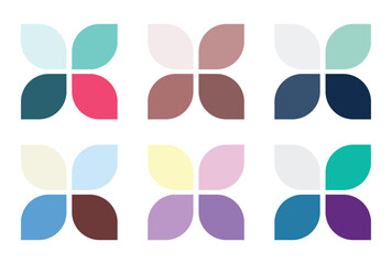 Abstract color palette Color swatches
