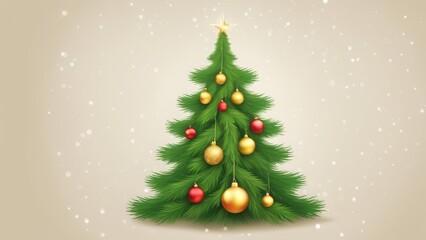 Fototapeta premium christmas tree with gifts and decorations