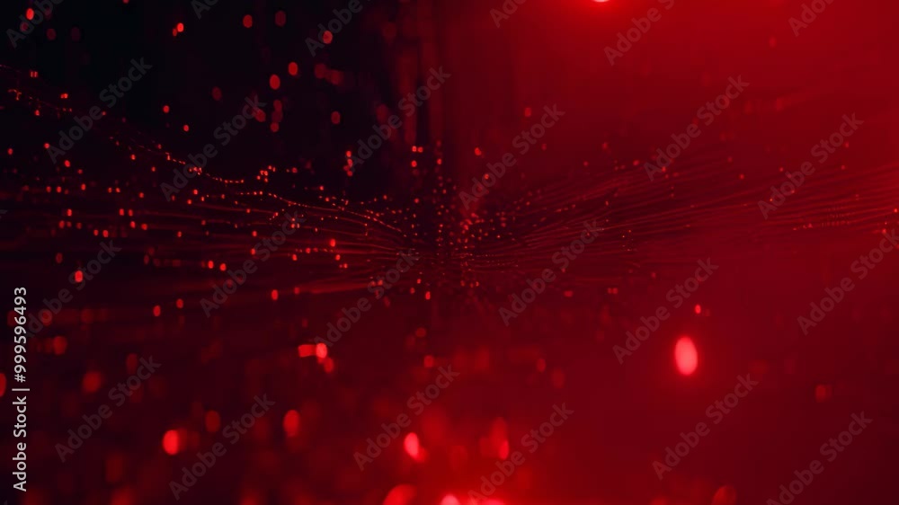 Leinwandbilder An abstract background featuring vibrant blue and orange colors blending together in a dynamic composition, A data-driven visual representation of cutting-edge quantum computing