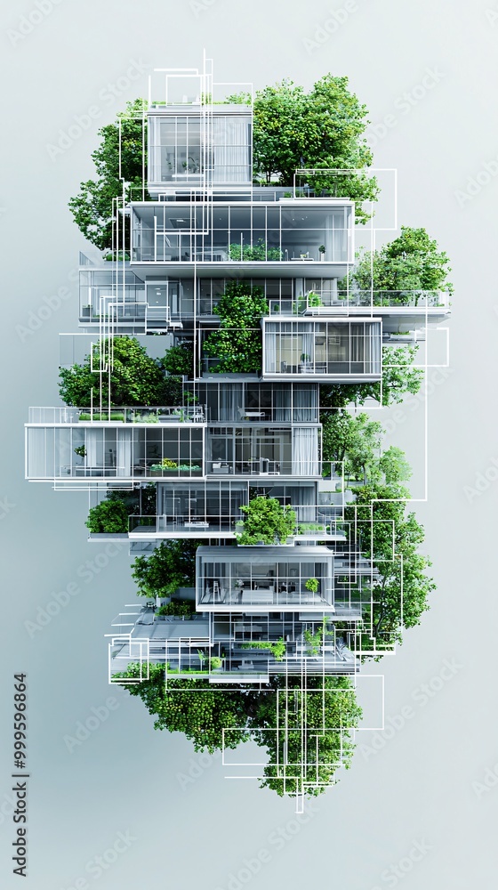 Poster a team of architects using ai to simulate eco-friendly building designs, ai sustainable architecture
