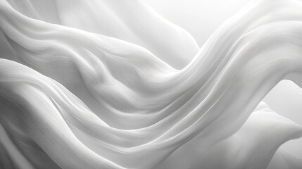 Fototapeta premium Abstract Drapery of White Fabric in Soft Light