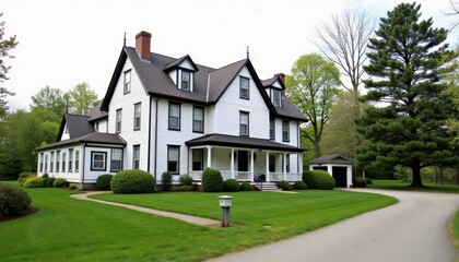  Elegant Victorian Home with Gracious Porch and Landscaped Gardens