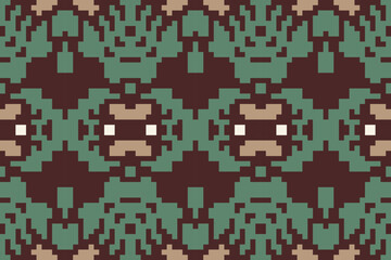 Pillow Ethnic Pattern Sweaterfolk Embroidery, Aztec Geometric Ornament Print. Design for Carpet, Wallpaper, Clothing, Wrapping, Fabric