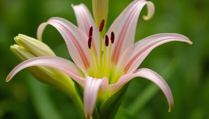 Obraz premium Elegance in Bloom A Pink Lilys Radiant Display